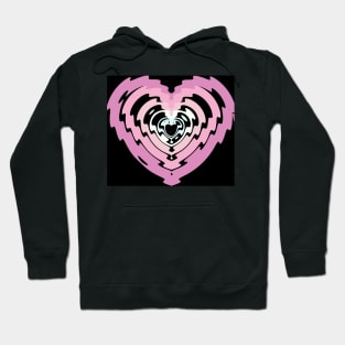 Underwater Baby Pink Heart Pattern Hoodie